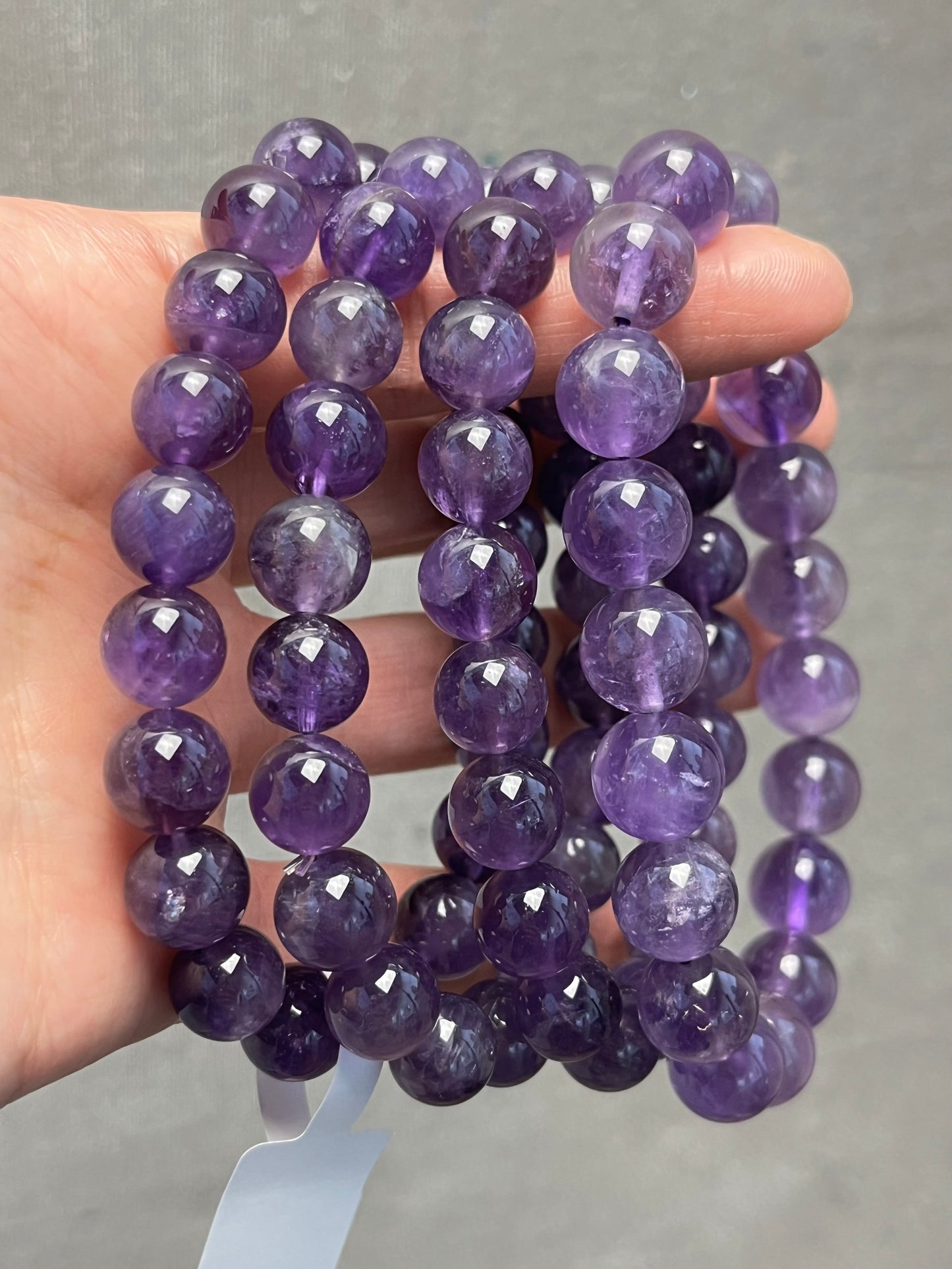 Ametyst armbånd 10-11mm+