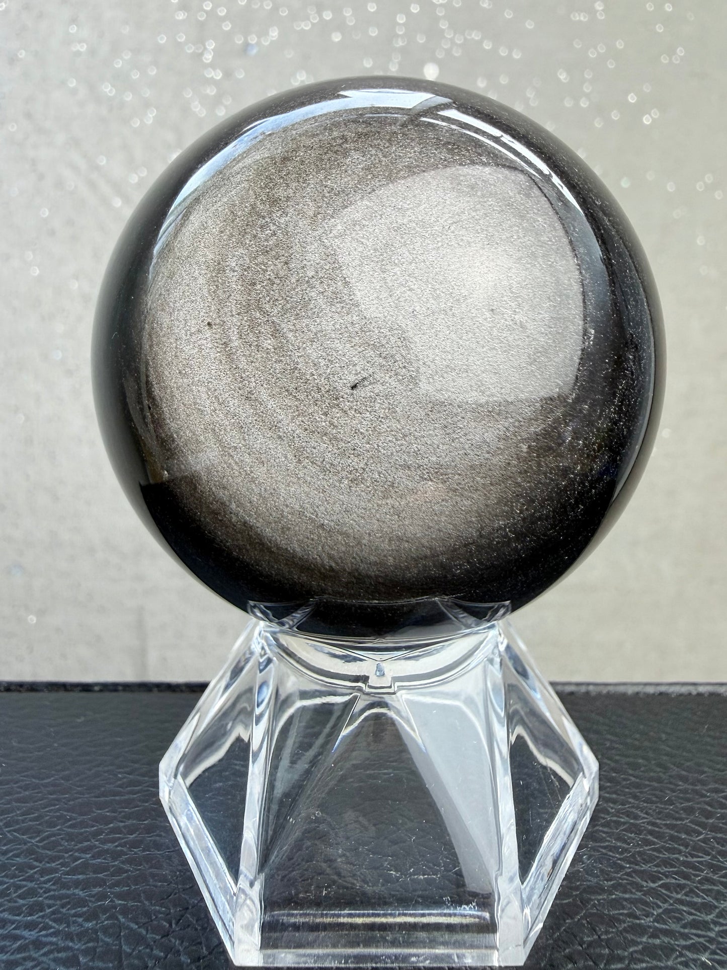 Sølv obsidian kule