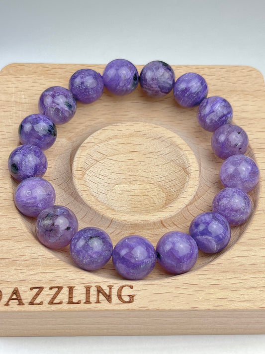 Charoitt armbånd 12mm+