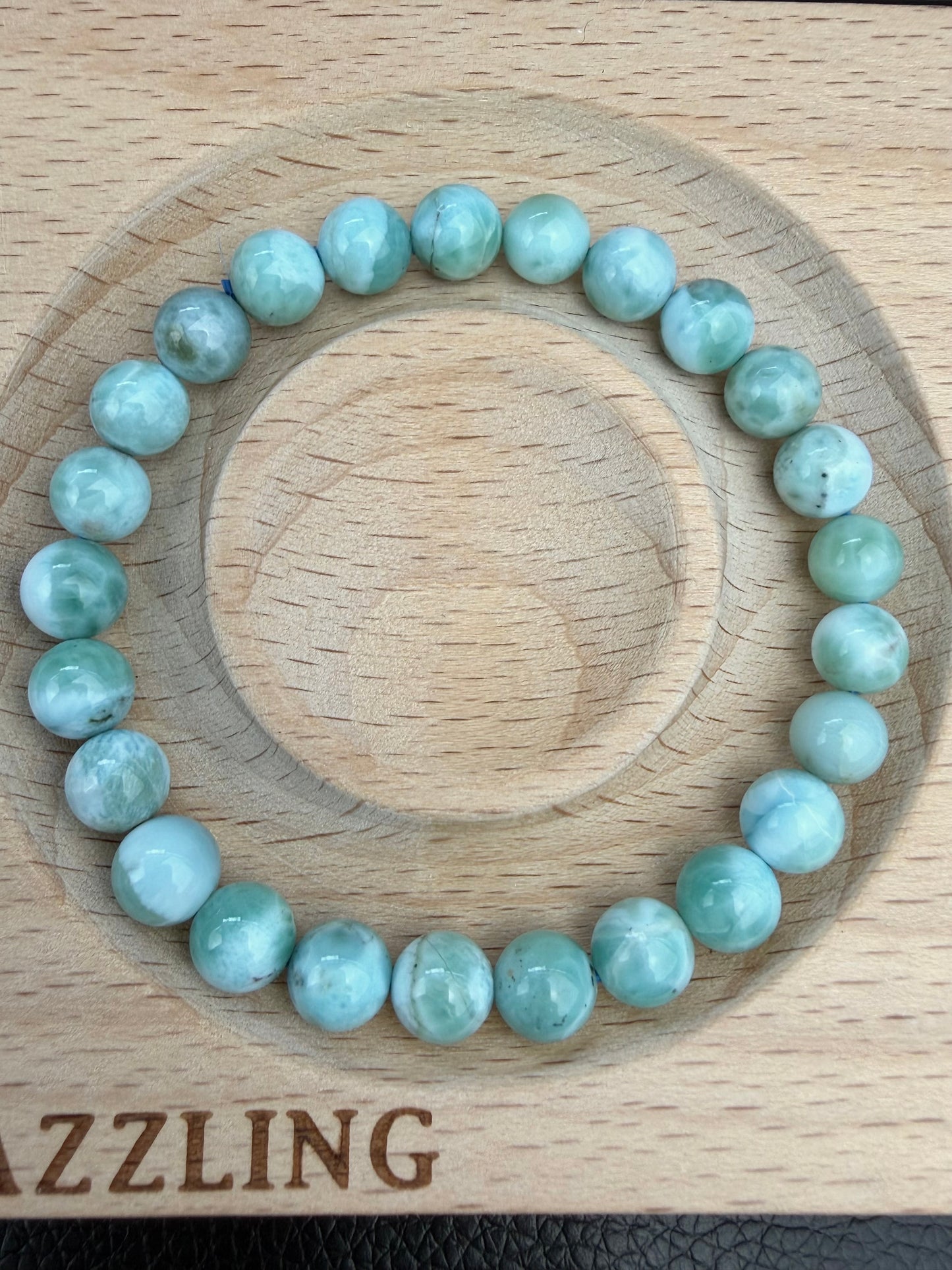 Larimar armbånd 7mm+