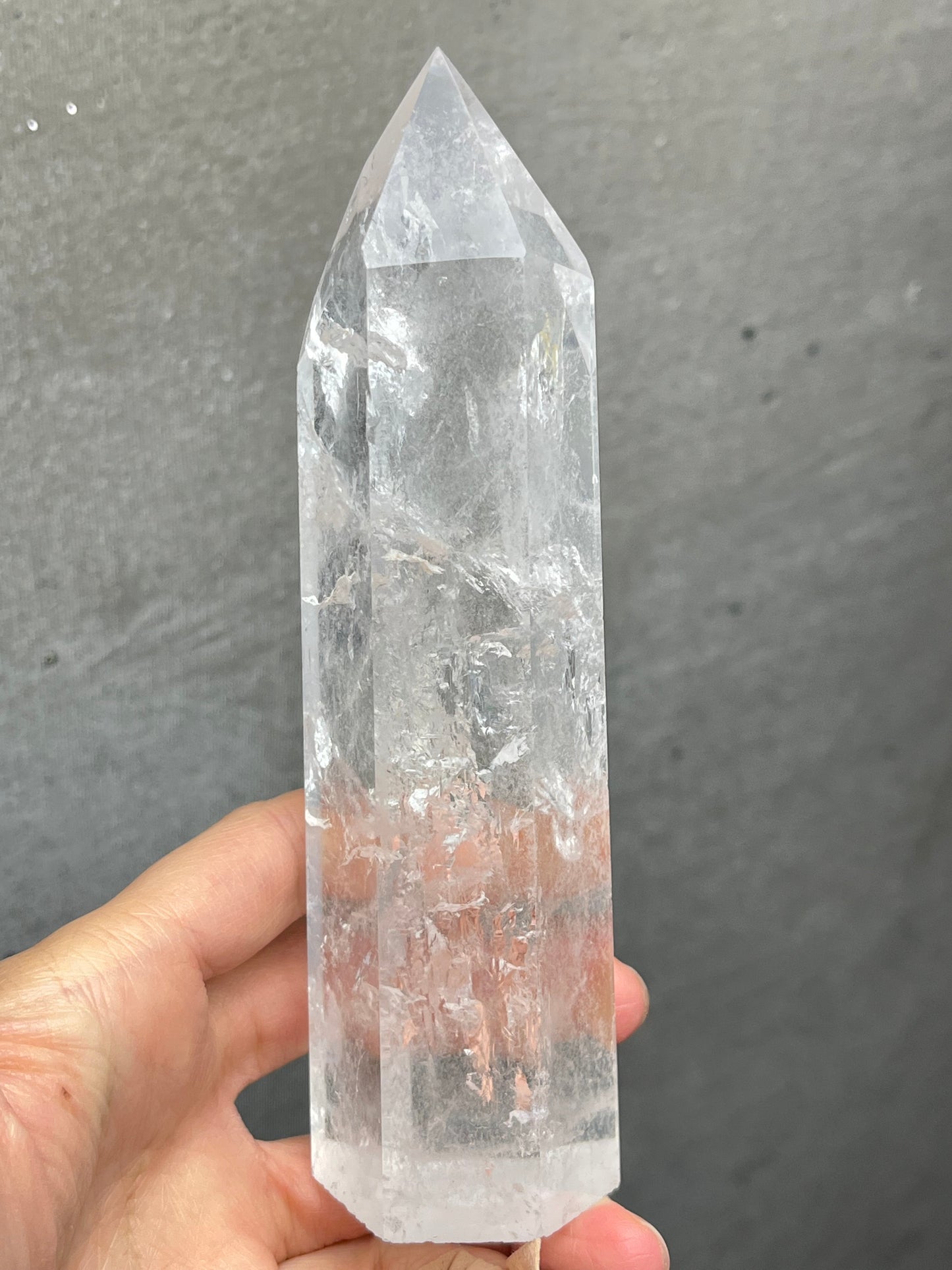 Bergkrystall klar kvarts tårn