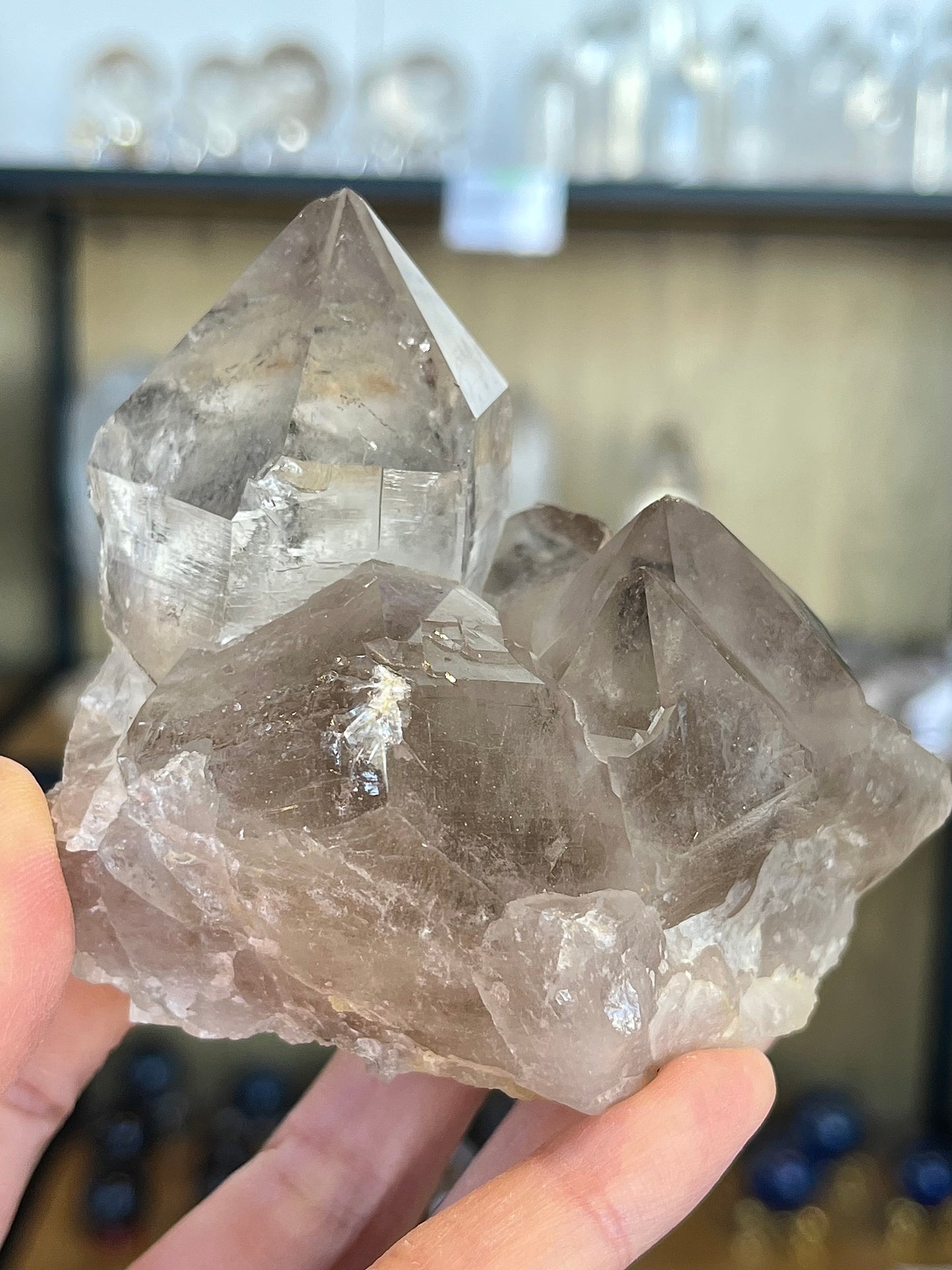 Smoky quartz cluster from Brazil