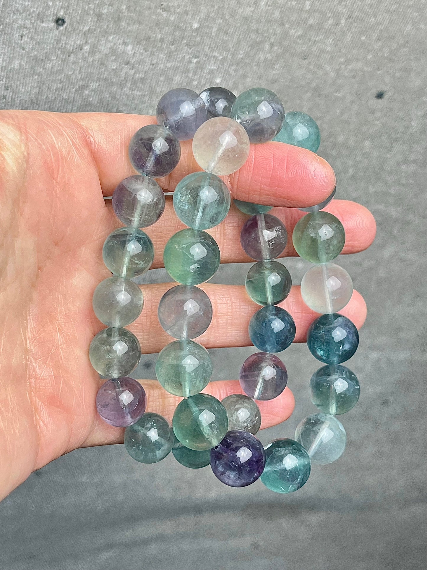 Fluoritt armbånd 11-12mm+