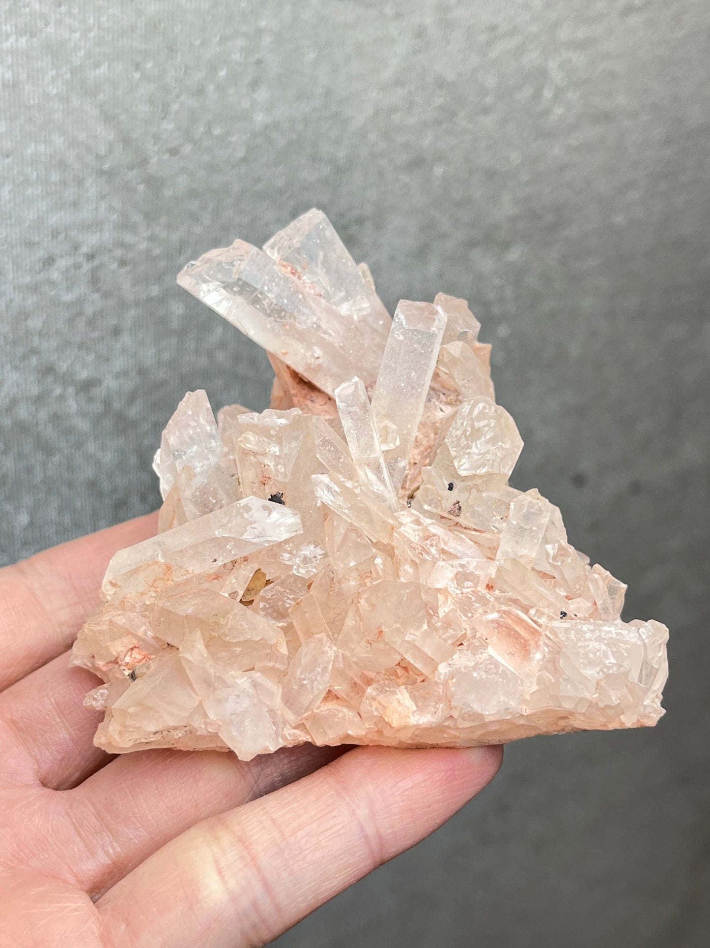 Kvarts gruppe med jernoksid