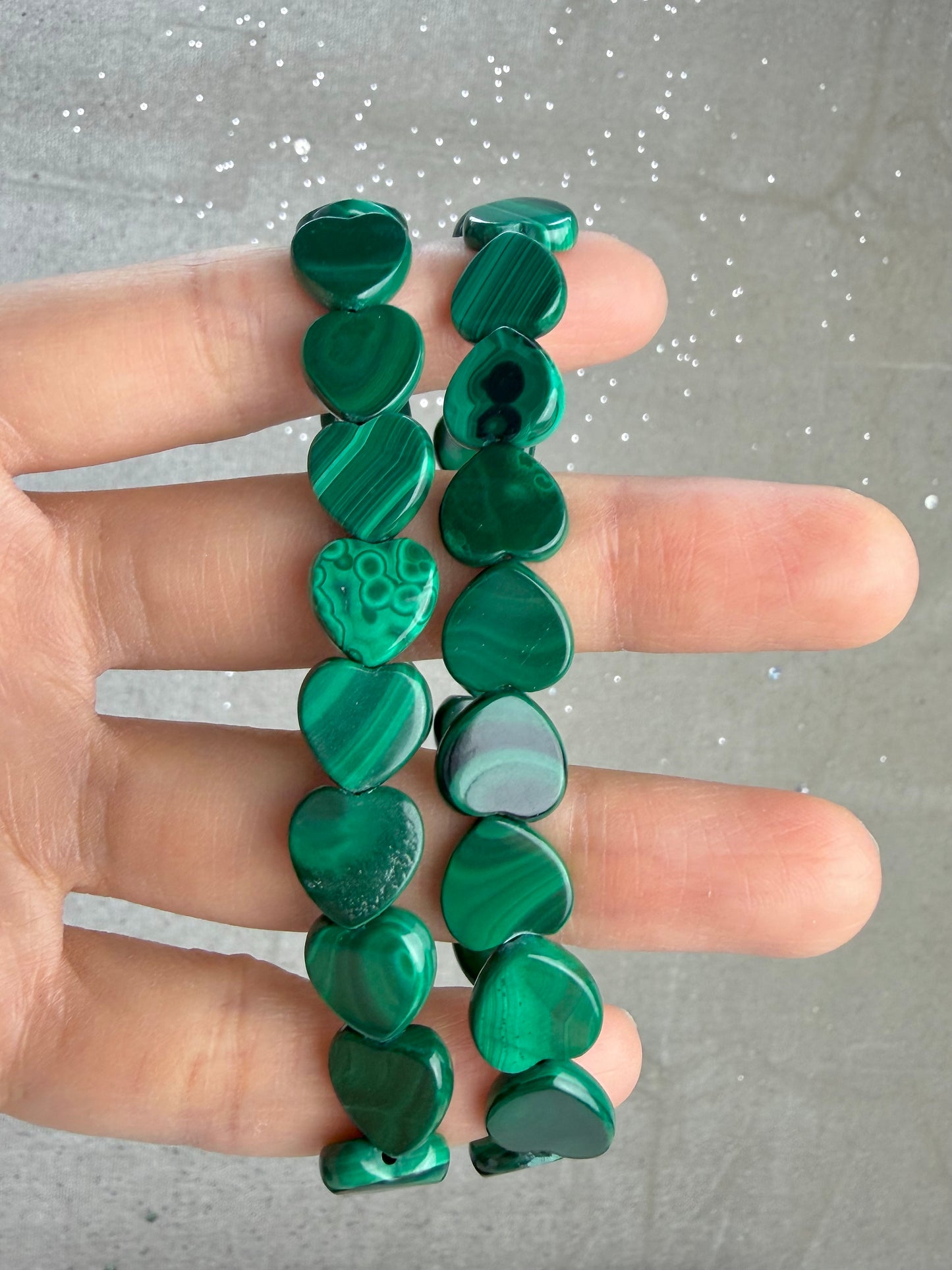 Malakitt armbånd 10mm+