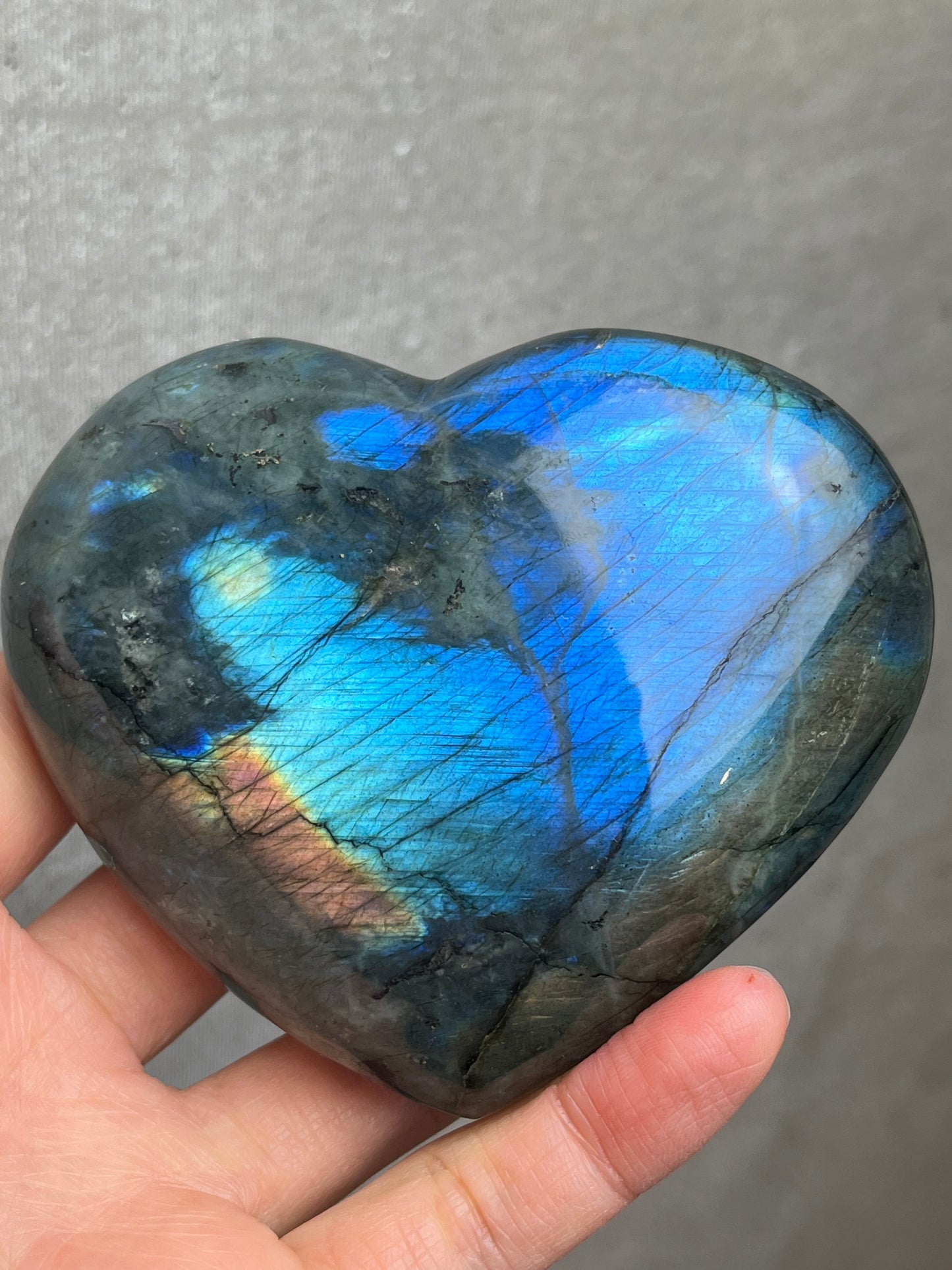 Labradoritt Hjerte 9cm