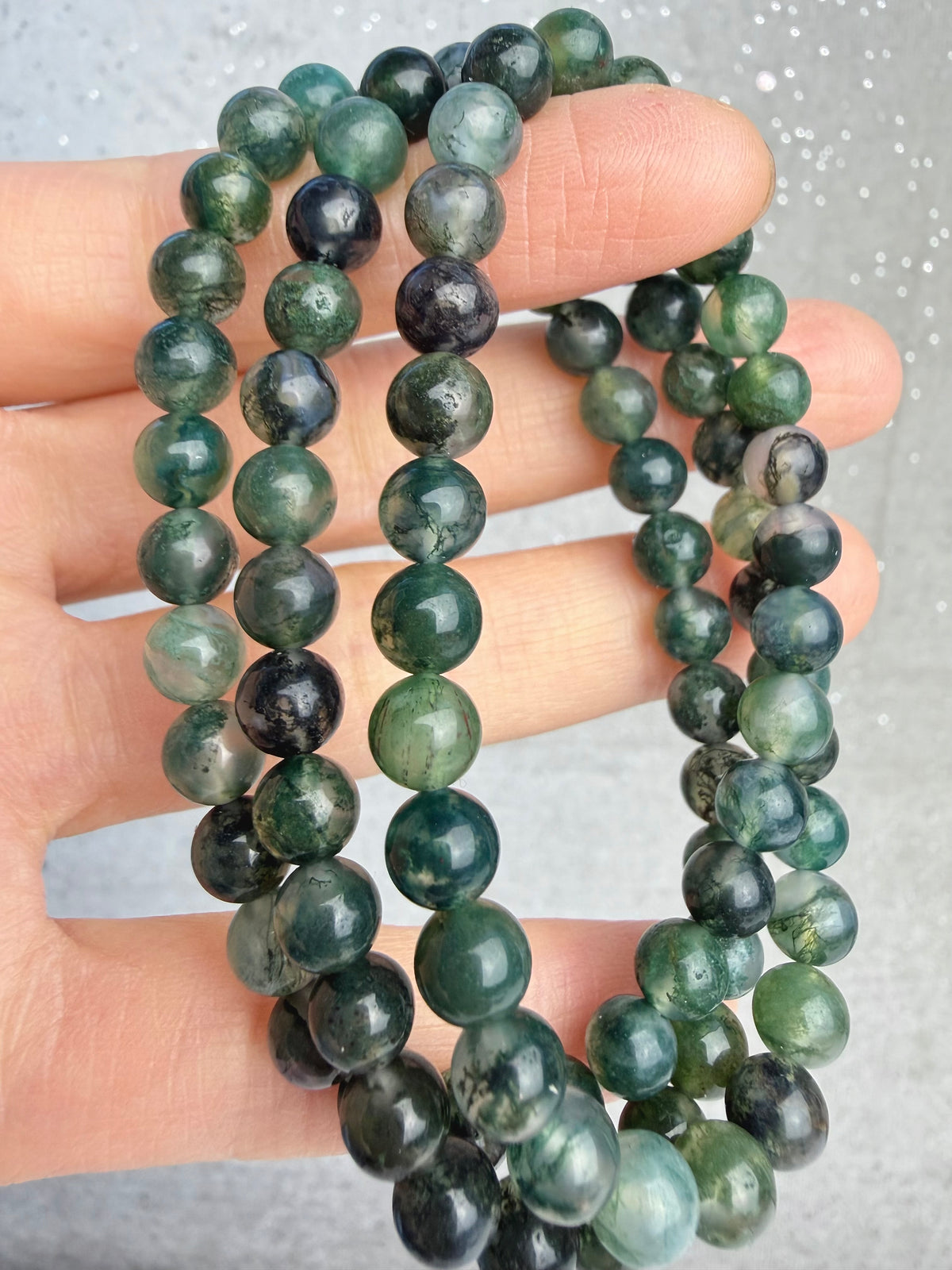 Mose Agat armbånd 6mm+