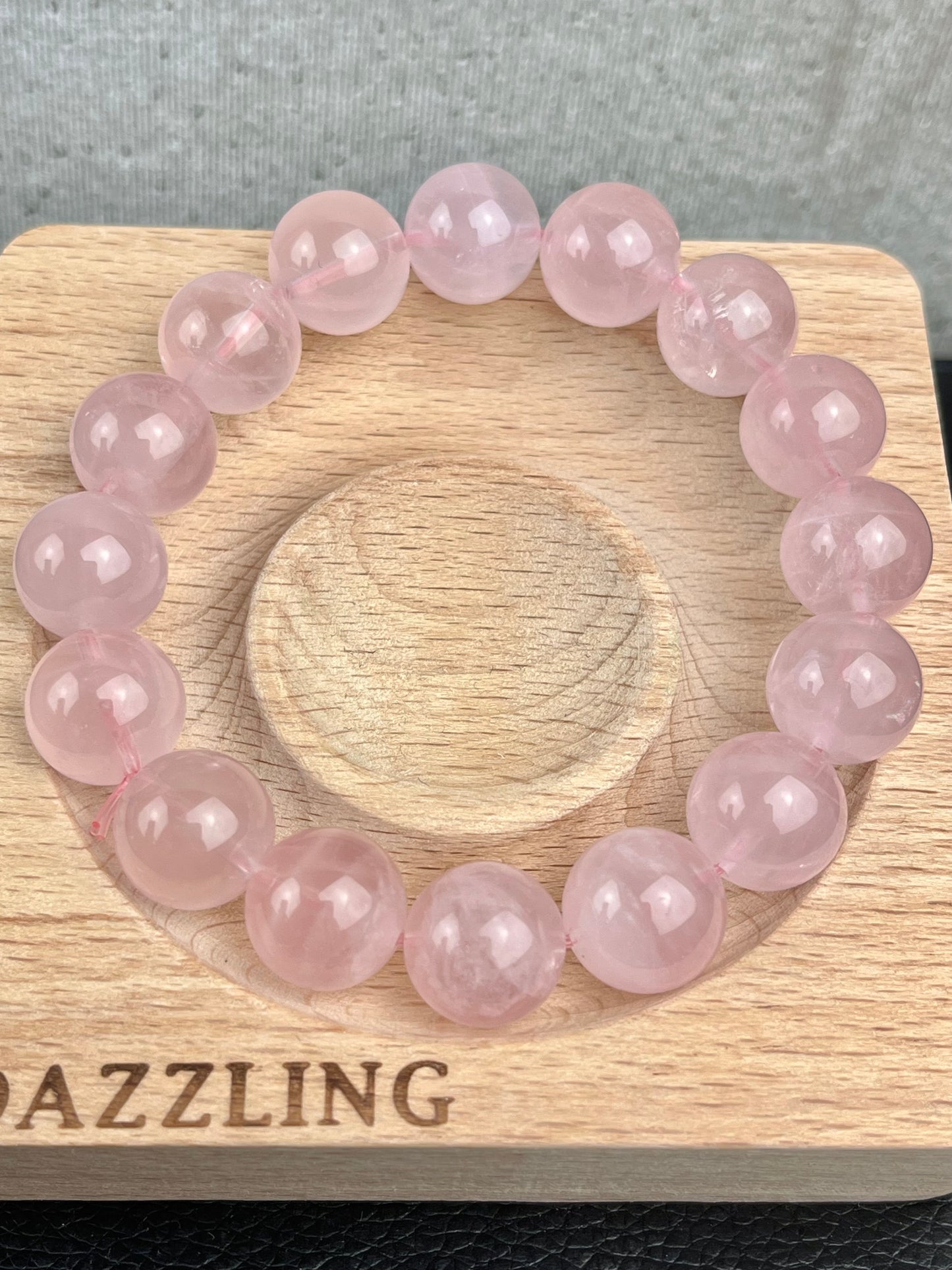 Rosenkvarts armbånd 13mm+