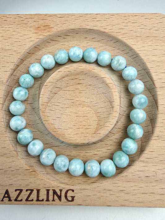 Larimar armbånd 7mm+