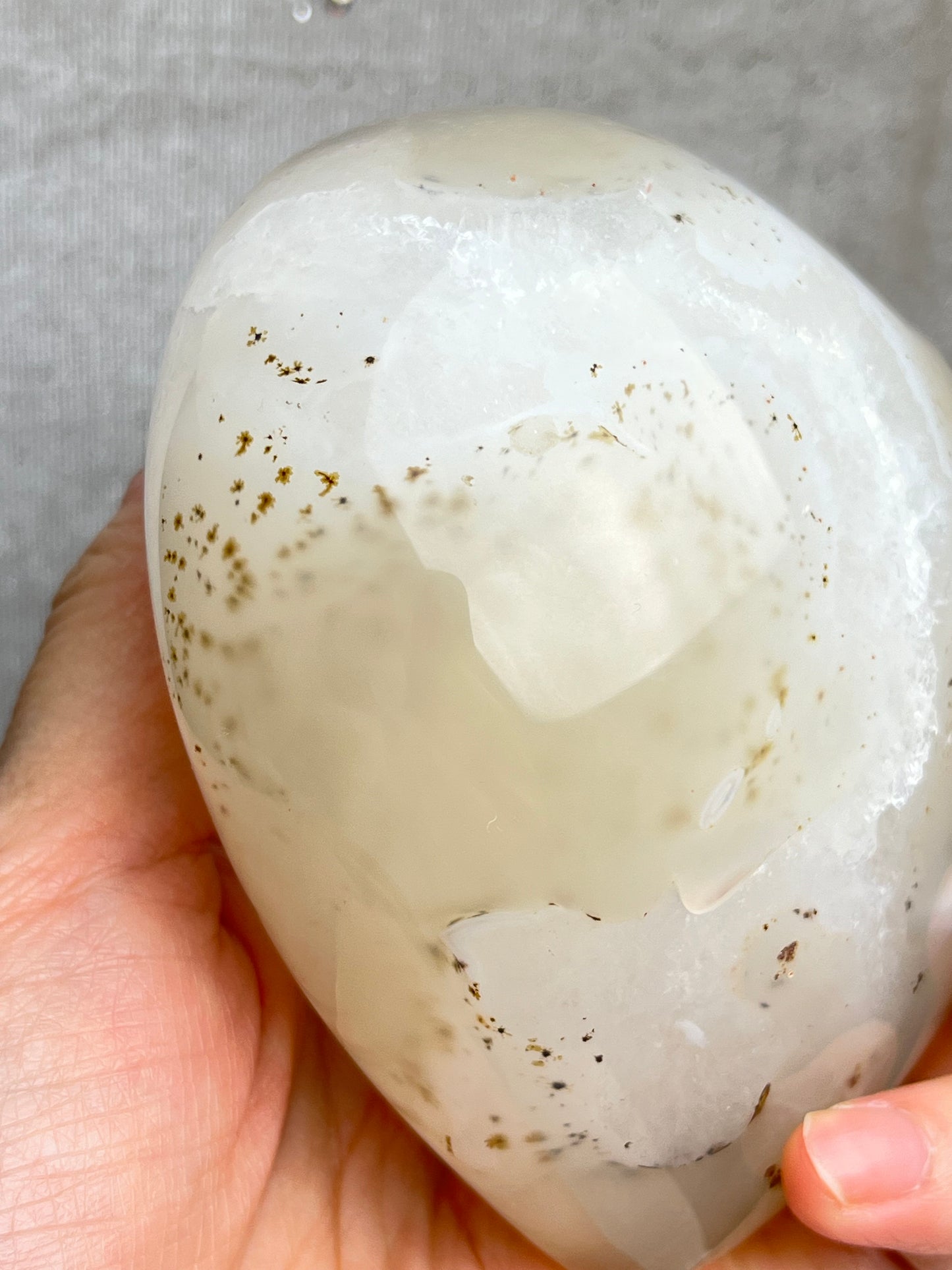 Druzy dendritic agat hjerte