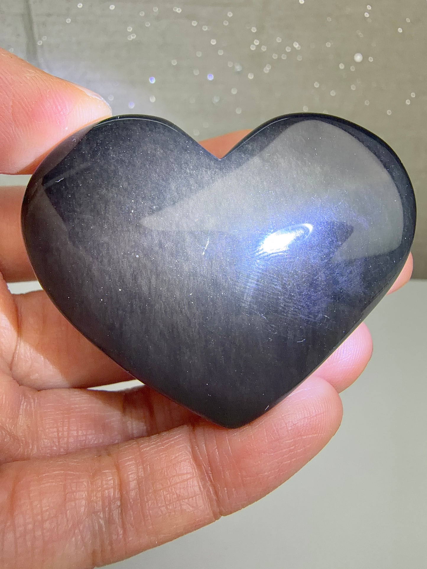 Regnbue obsidian Hjerte
