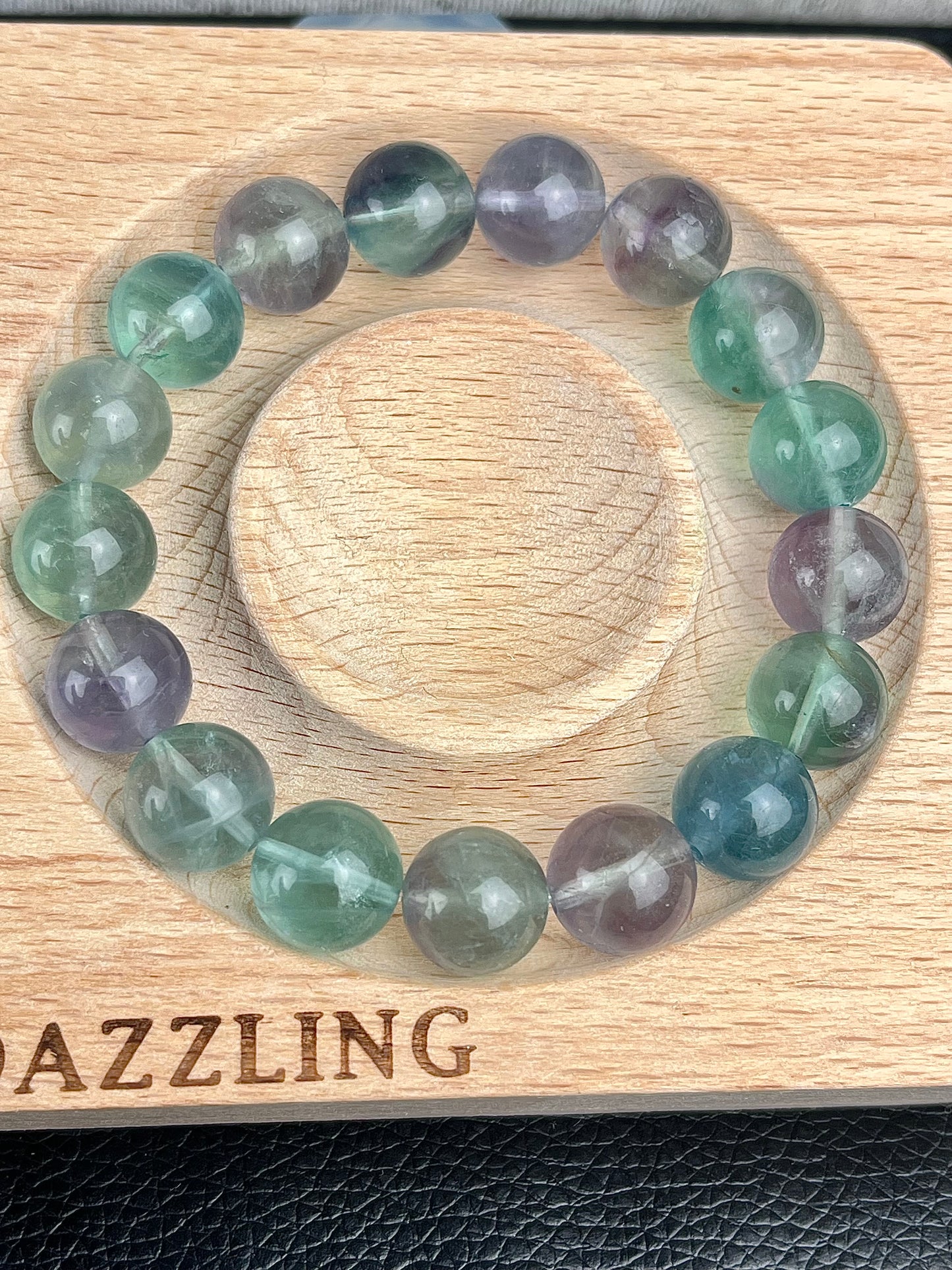 Fluoritt armbånd 11-12mm+