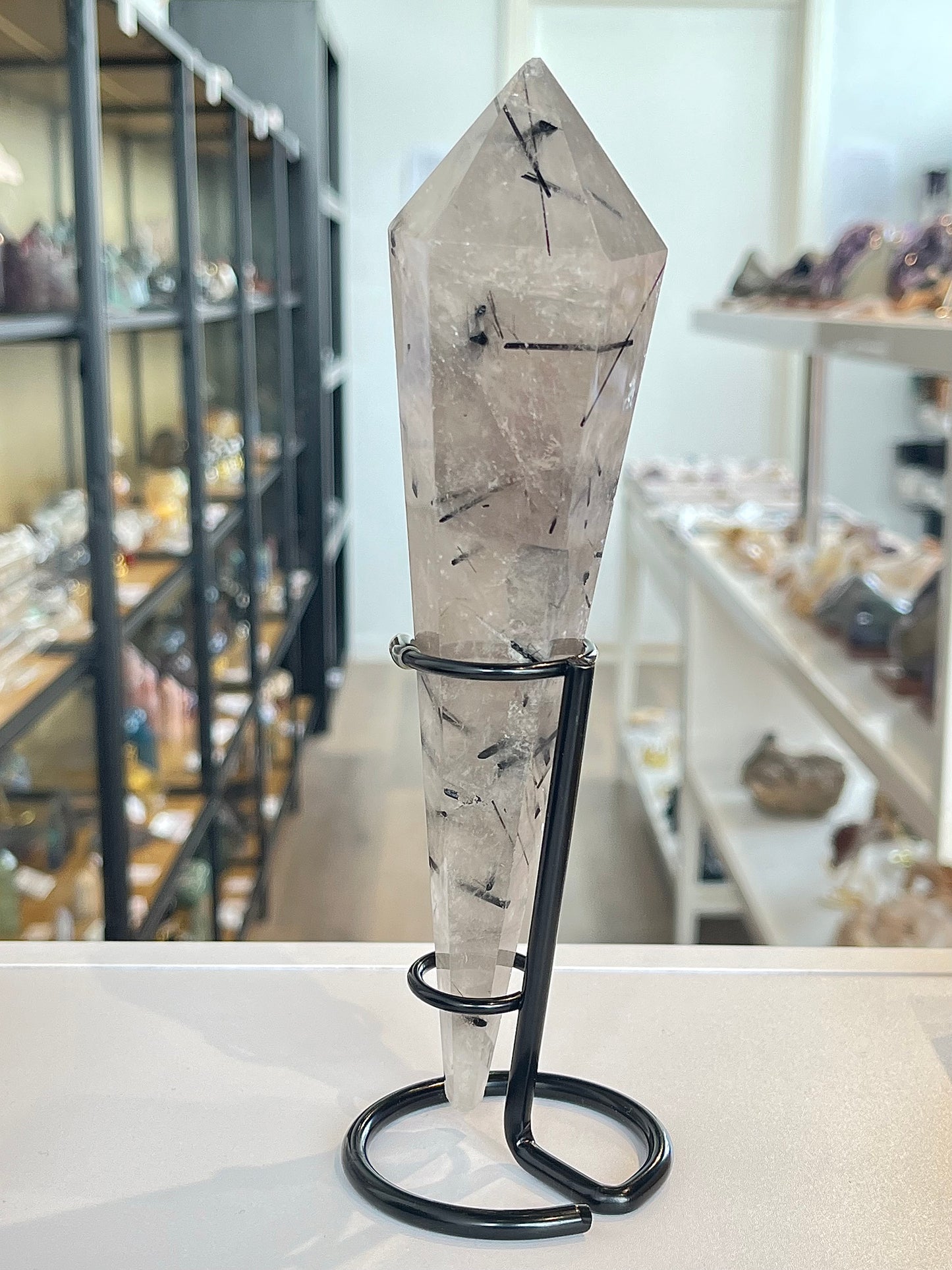 Polished Tourmaline Quartz Scepter