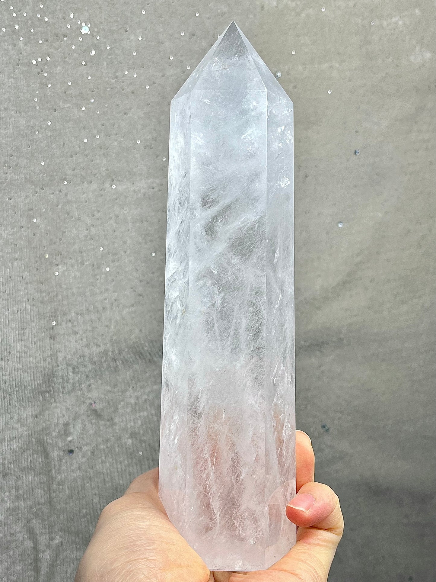 Bergkrystall klarkvarts tårn 19cm