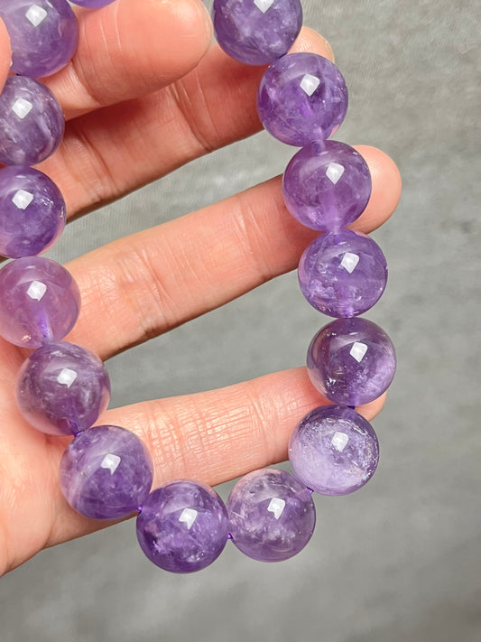 Ametyst armbånd 13mm+