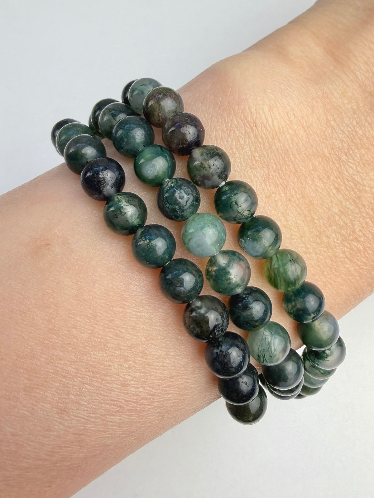 Mose Agat armbånd 6mm+