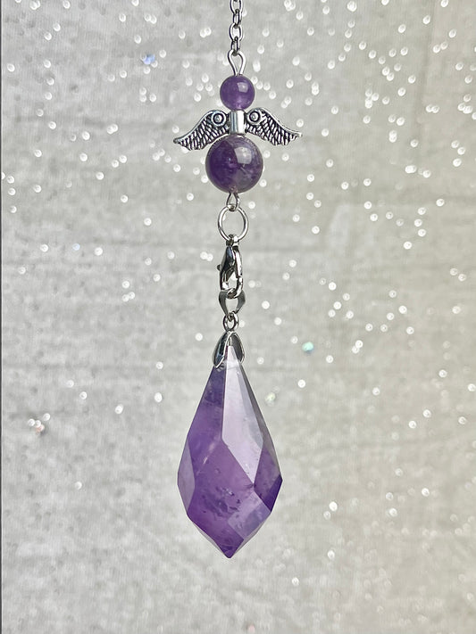 Ametyst Anheng/Pendel med kjede