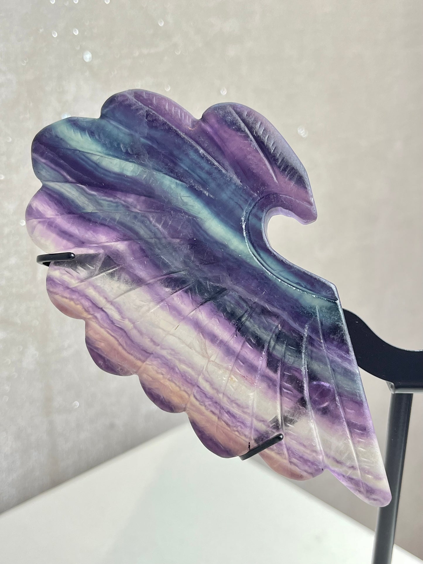 Regnbue Fluoritt Vinger (med stand)