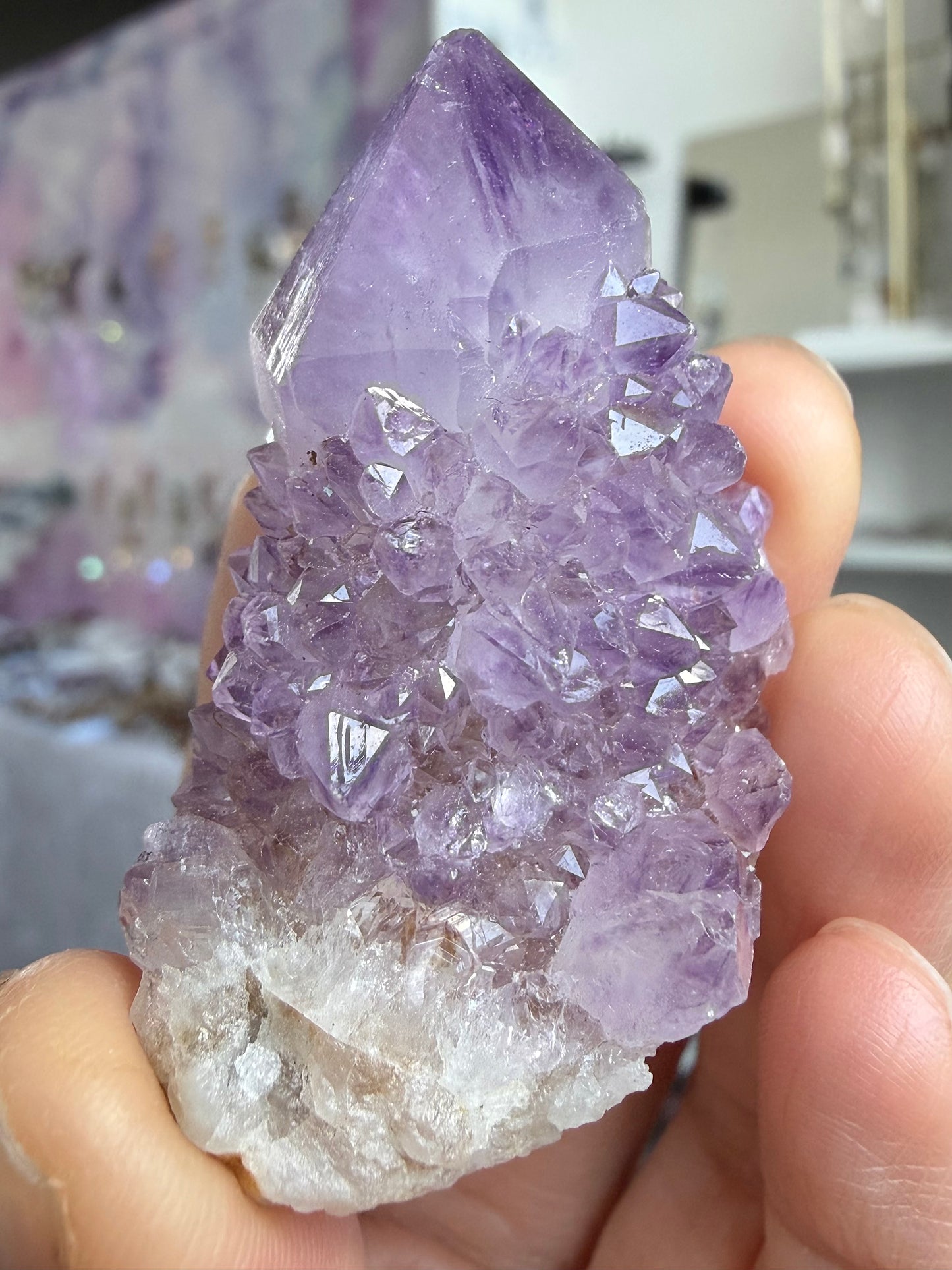 Ametyst kaktuskvarts (spirit quartz)