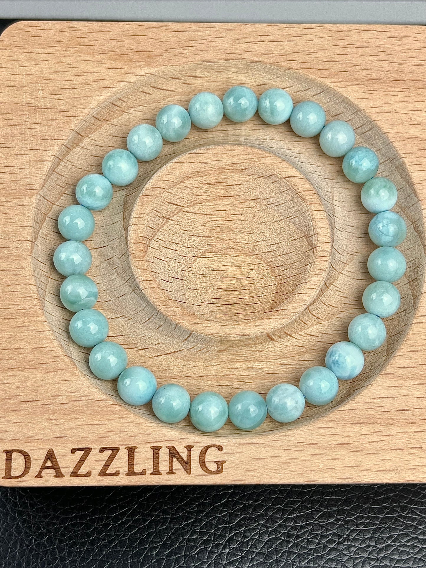 Larimar armbånd 7mm+