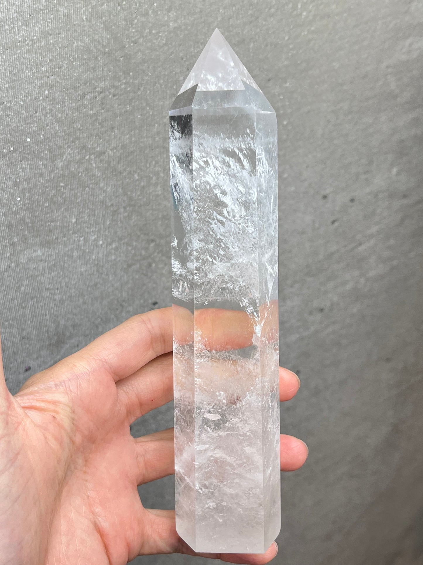 Bergkrystall klar kvarts tårn