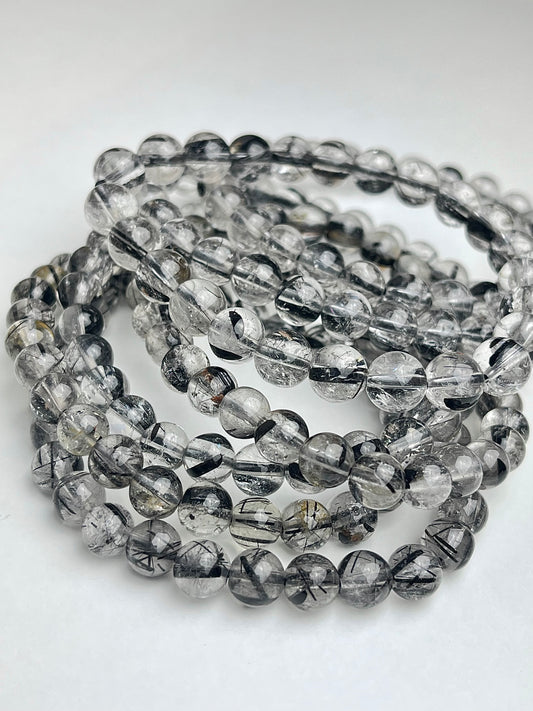 Turmalinkvarts armbånd 7mm+