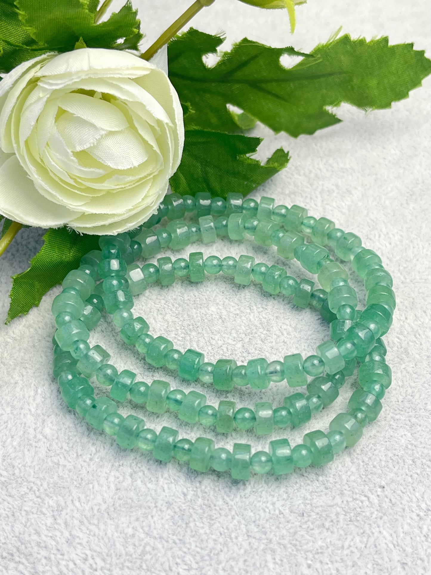 Grønn Aventurin armbånd 6mm+