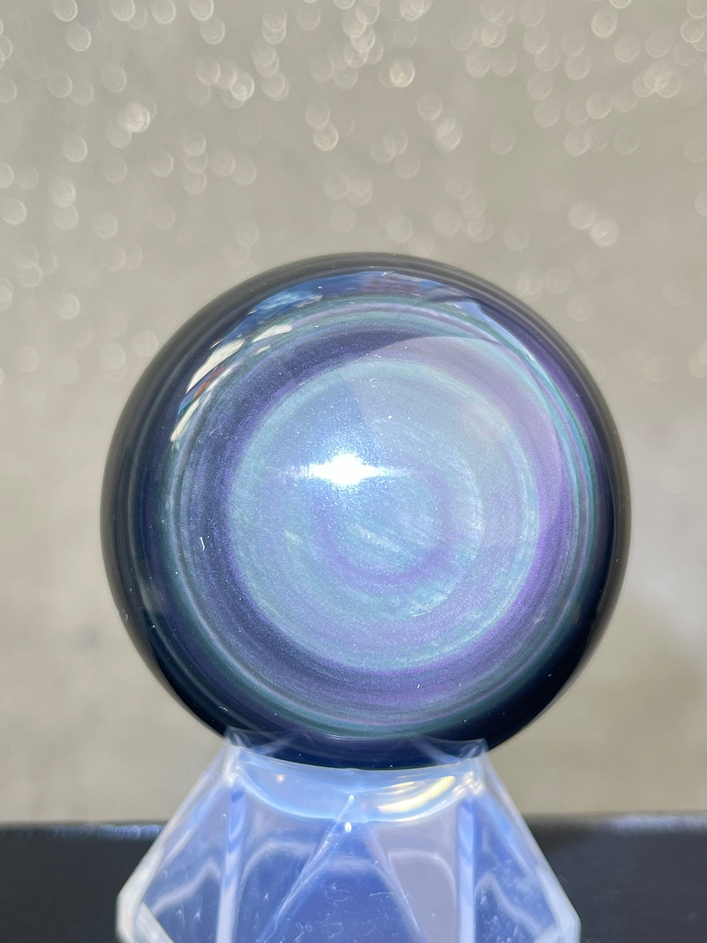 Regnbue obsidian kule