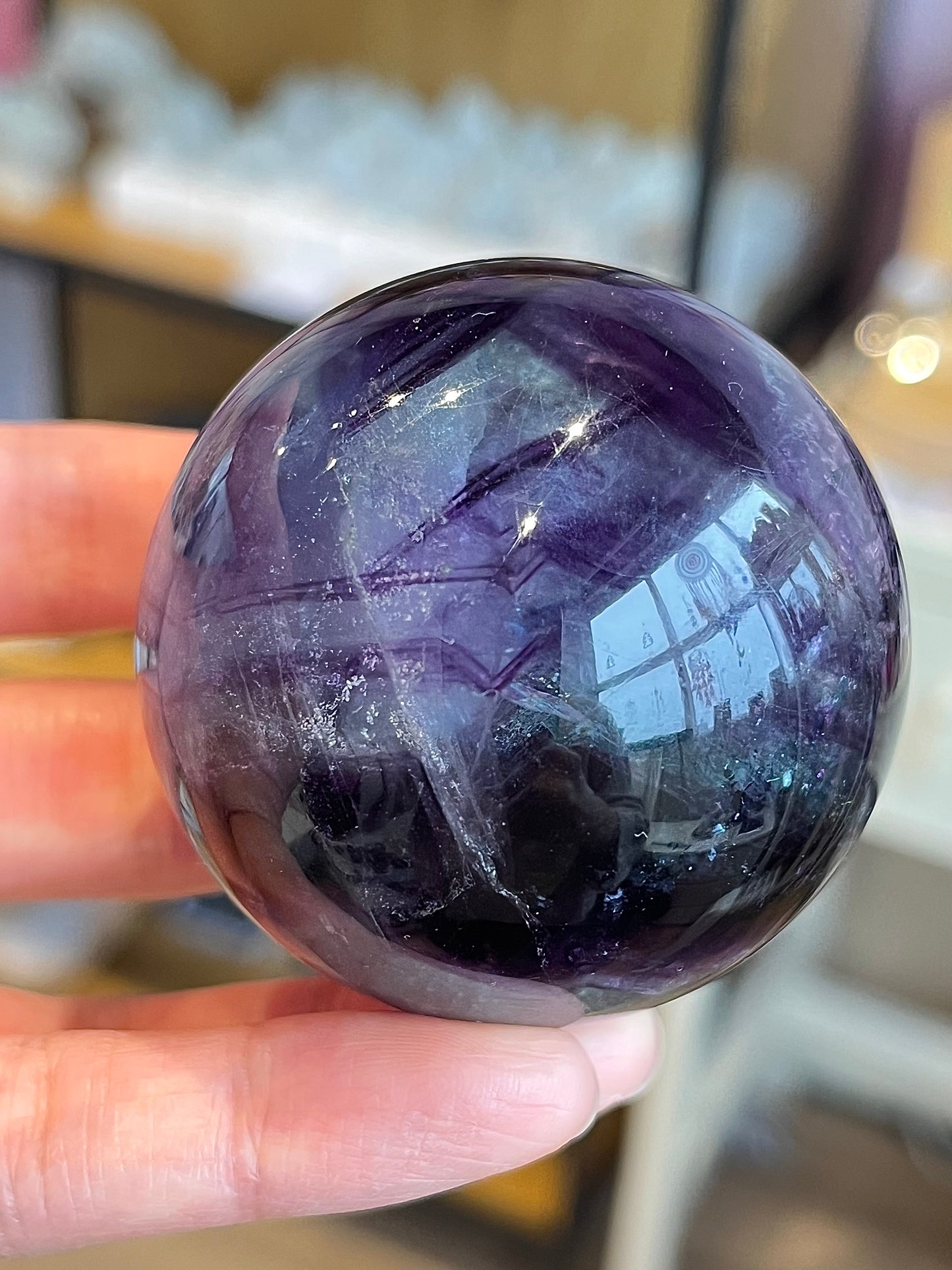 Rainbow Fluorite Sphere