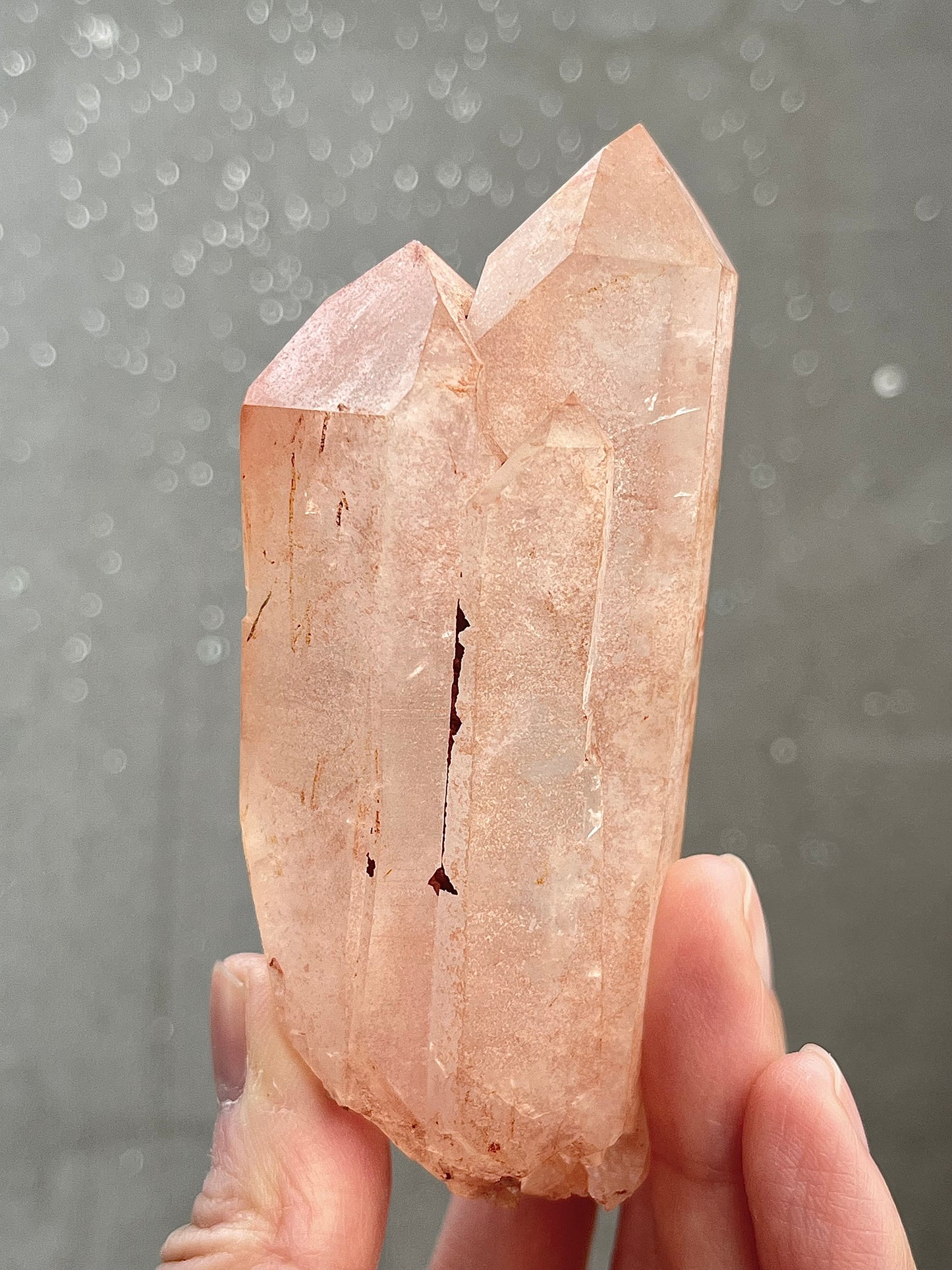 Quartz group with hematite