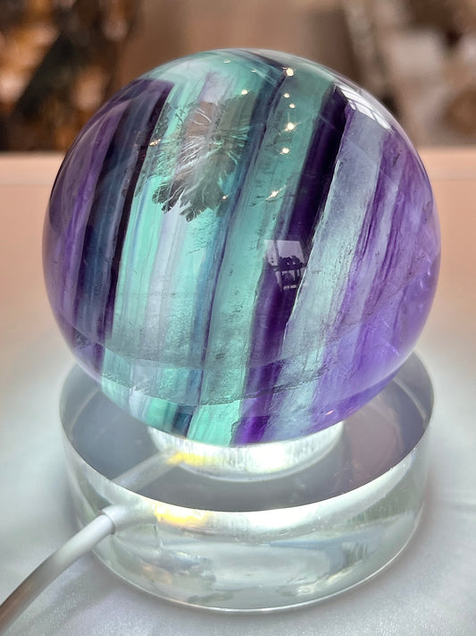 Rainbow Fluorite sphere