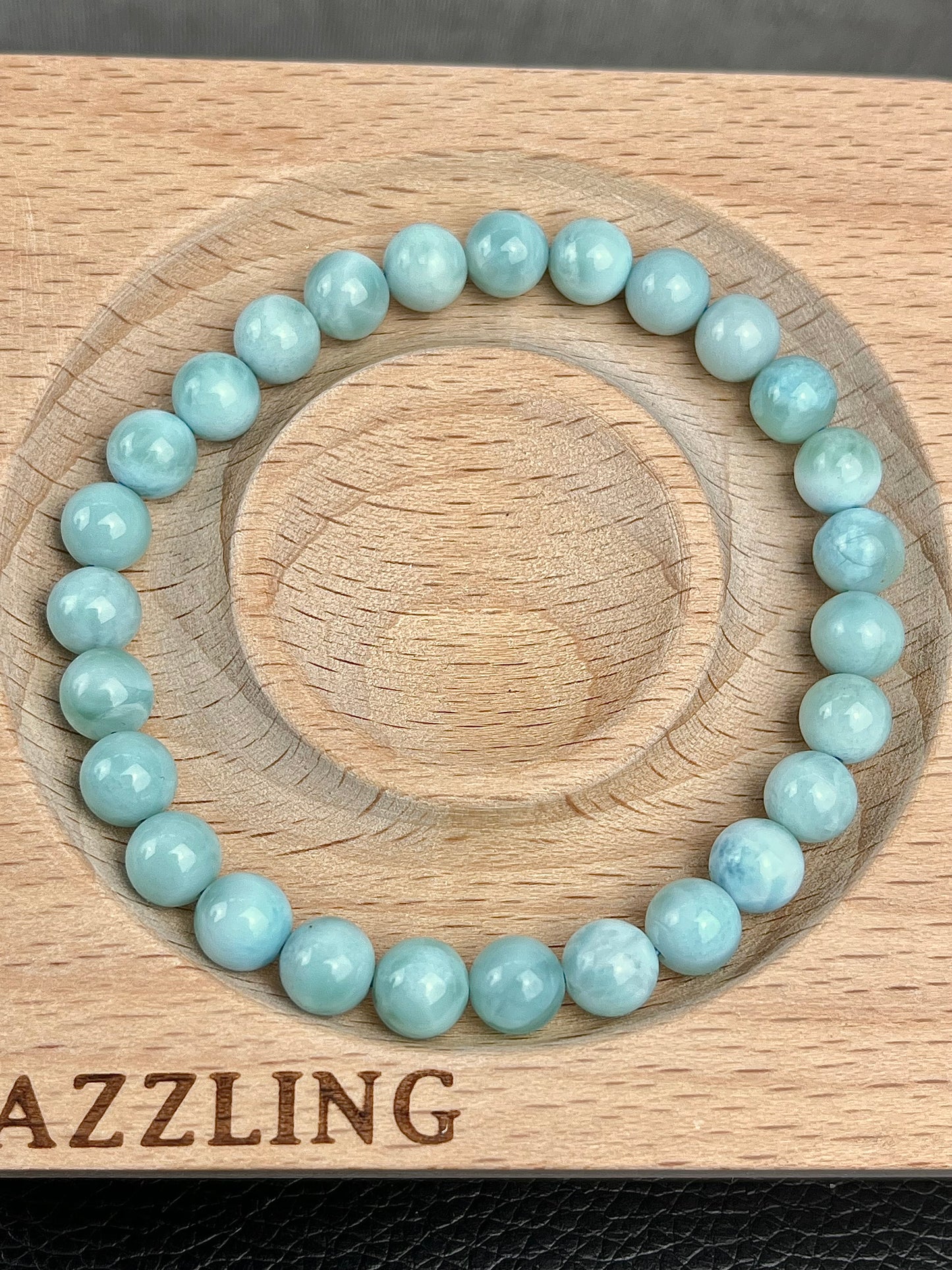 Larimar armbånd 7mm+