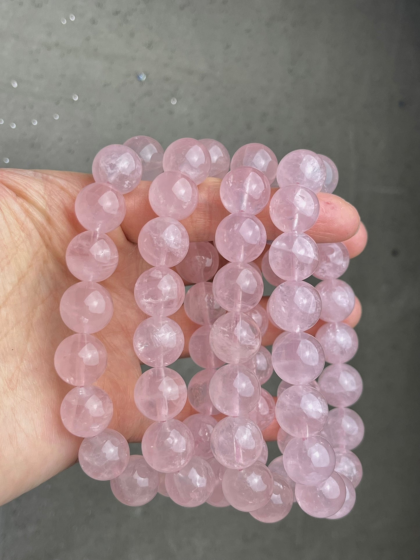 Rosenkvarts armbånd 11-12mm+