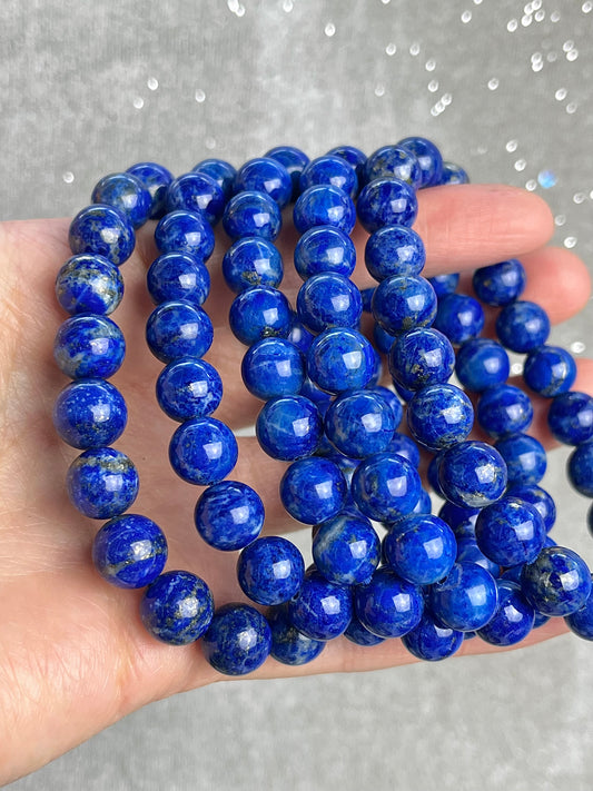Lapis lazuli armbånd 9mm+