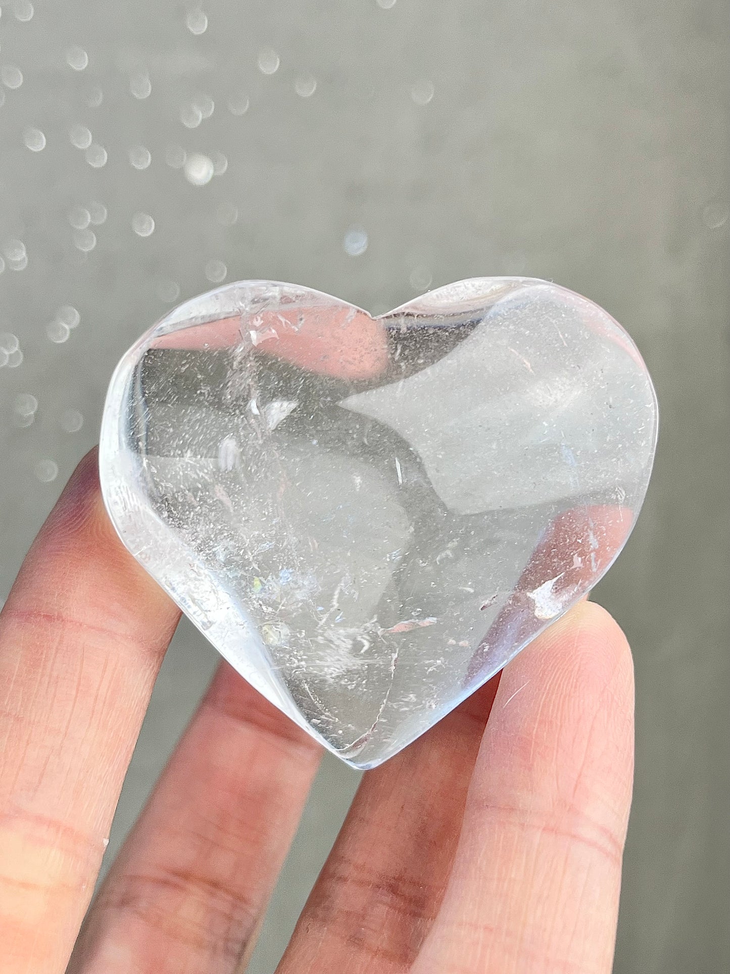 Bergkrystall klarkvarts Hjerte