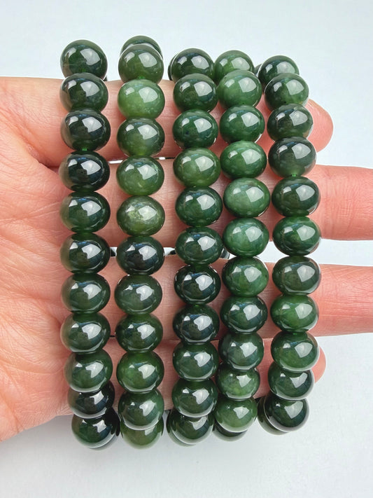 Jade, Nefritt armbånd 8-9mm+