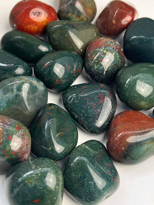 Blodstein (Heliotrop) tromlet XL 30-40mm