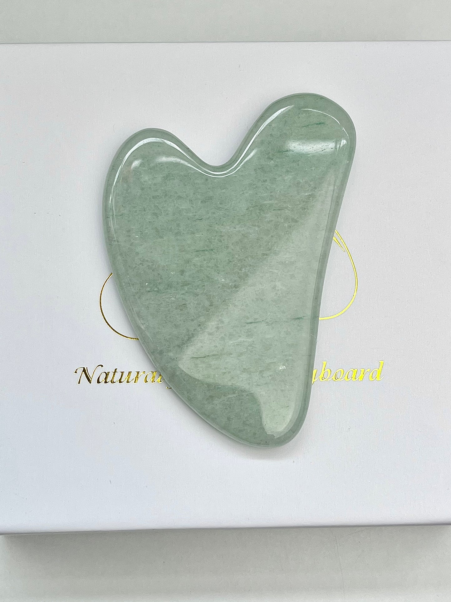 Grønn Aventurin Gua Sha med gaveeske