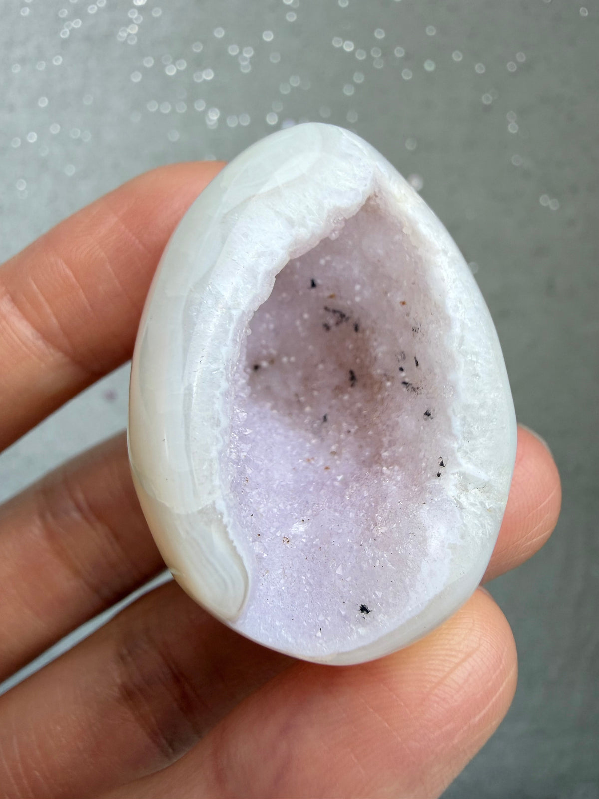 Druzy agat egg