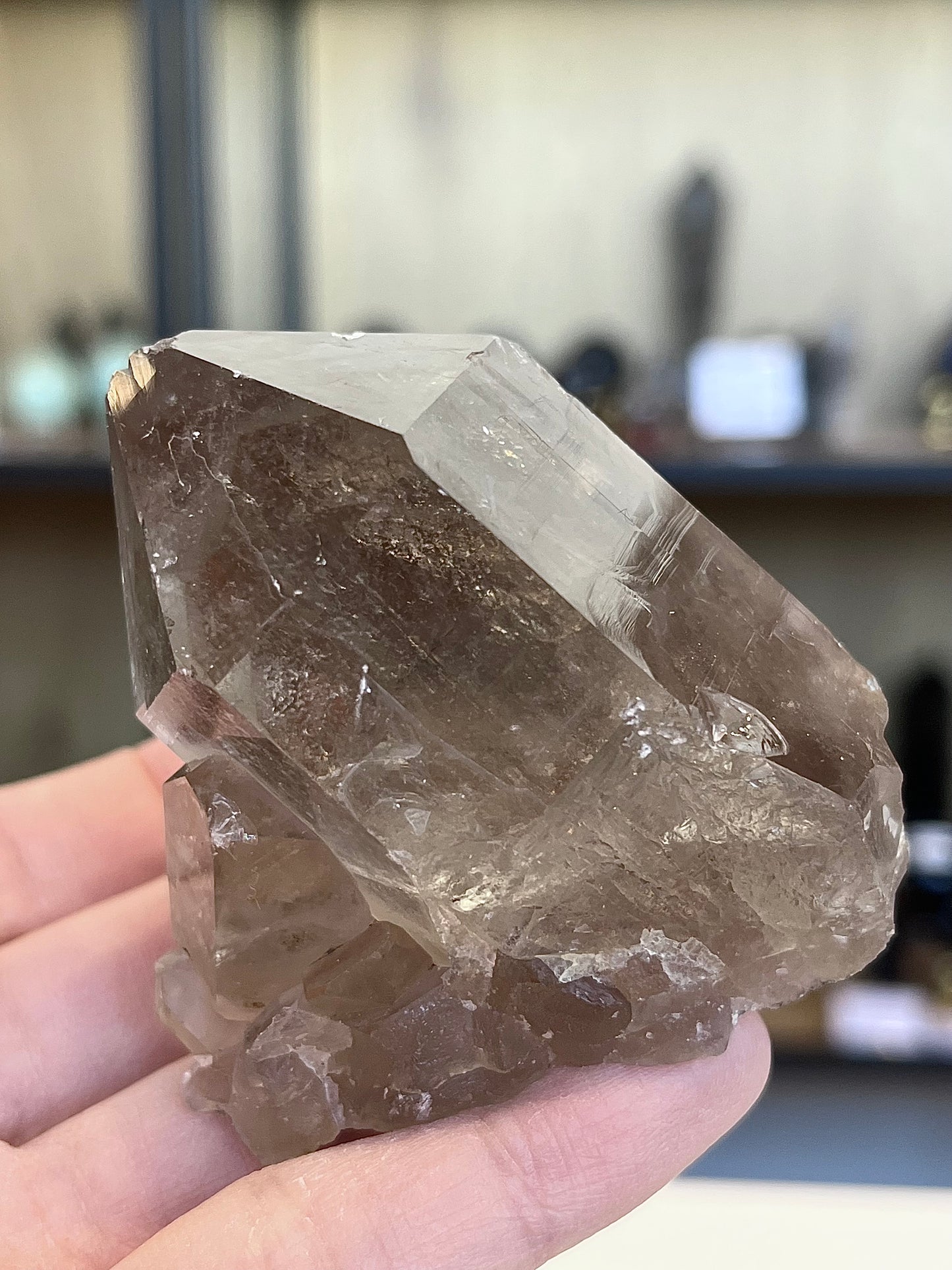 Smoky quartz cluster from Brazil