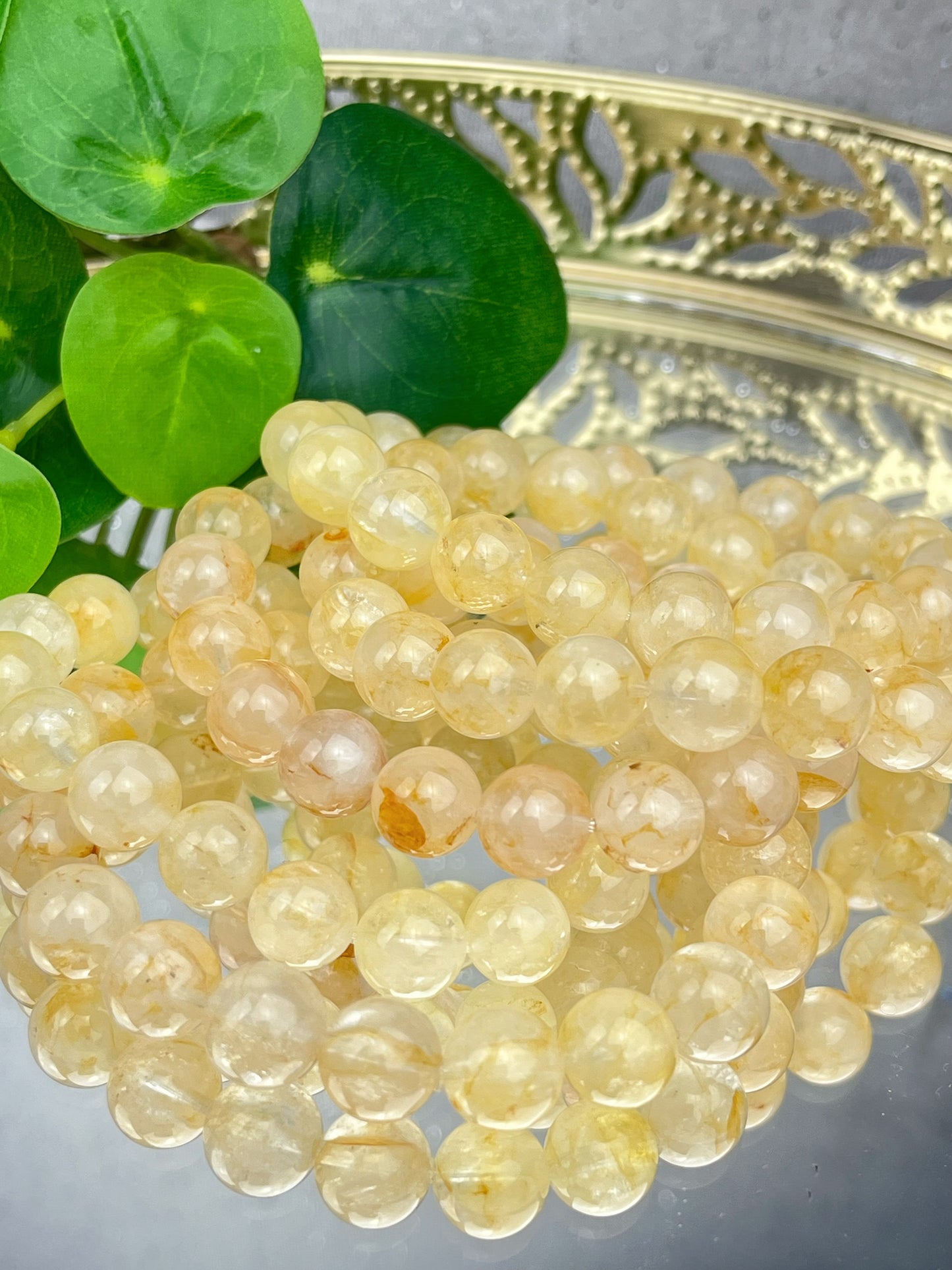 Golden healer kvarts armbånd 10mm+