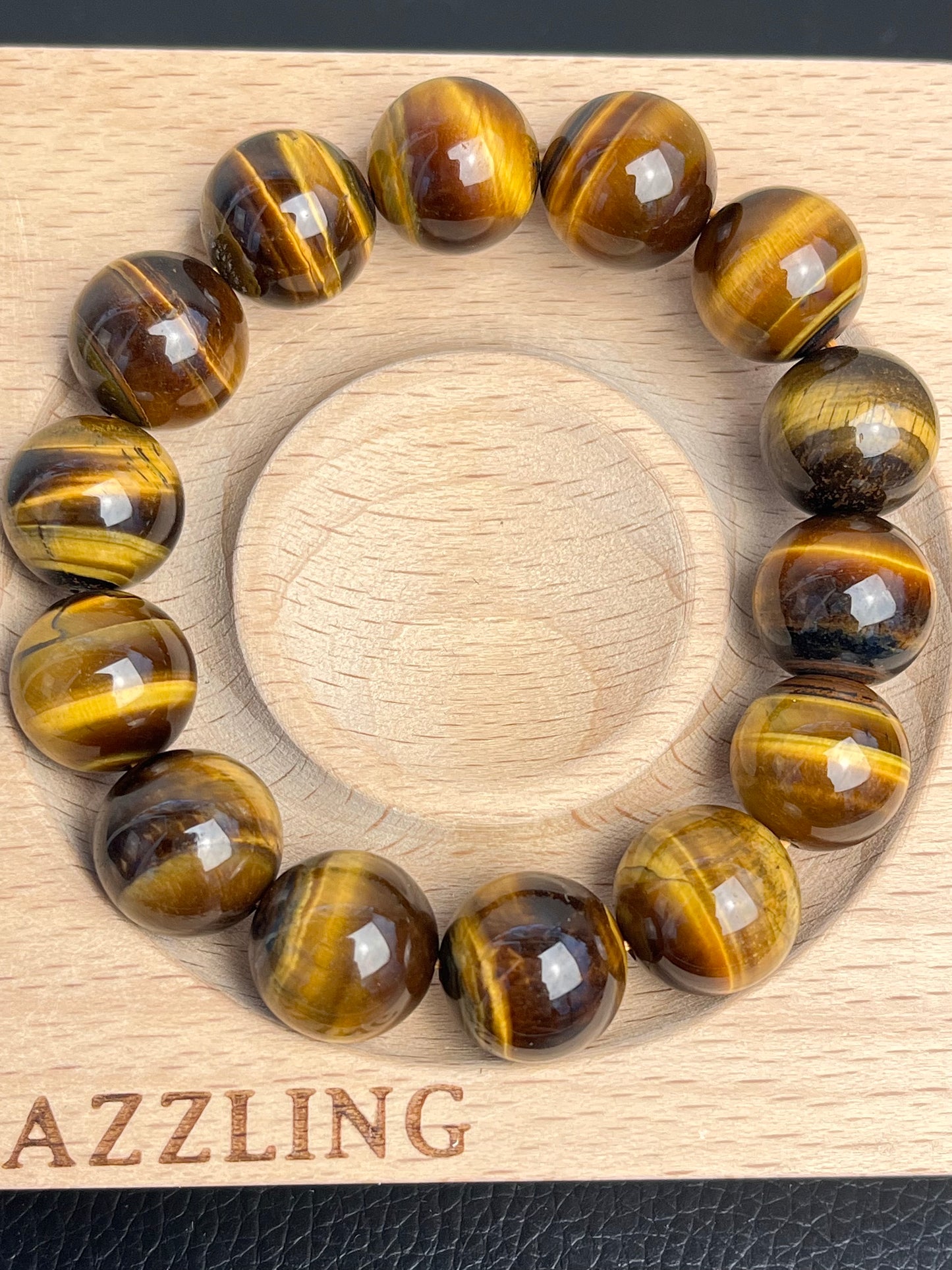 Tigerøye armbånd 14mm+