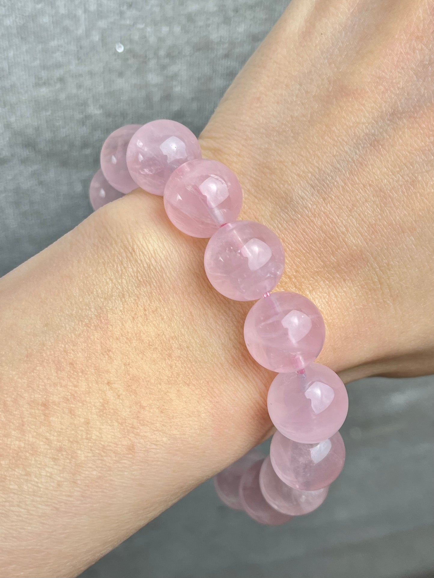 Rosenkvarts armbånd 13mm+