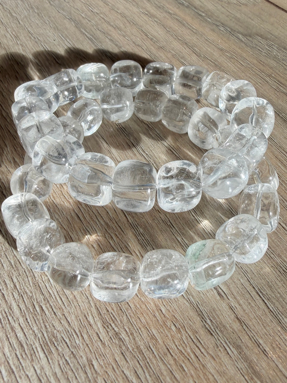 Bergkrystall klarkvarts armbånd 9-11mm+