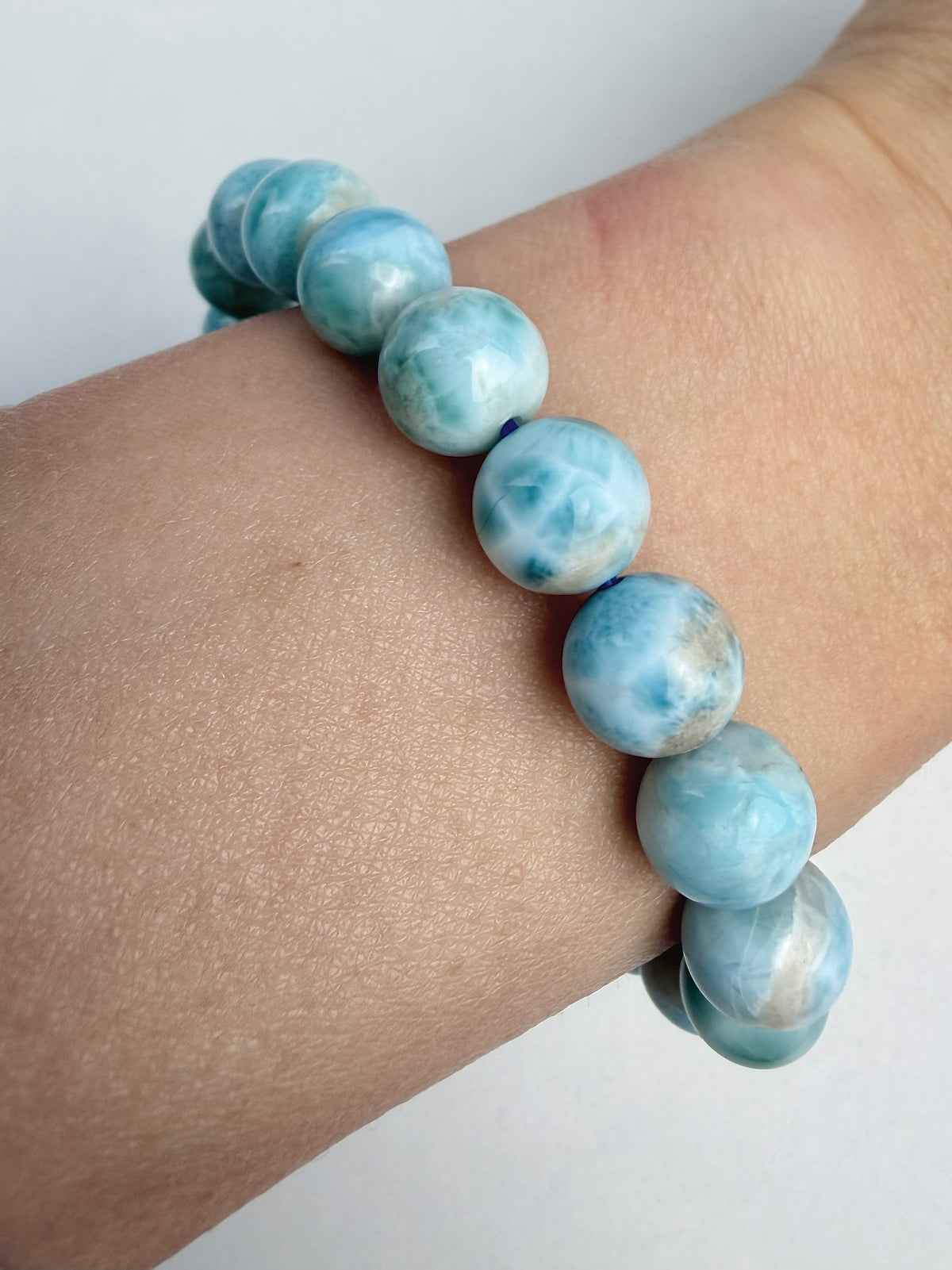 Larimar armbånd 9mm+