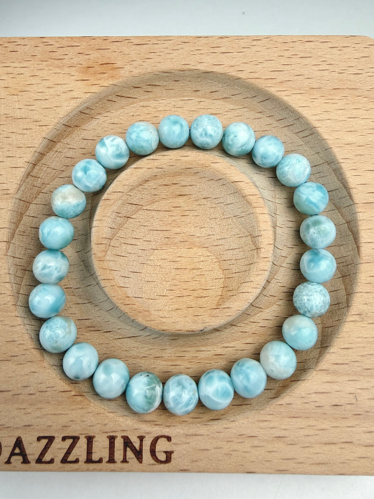 Larimar armbånd 7mm+