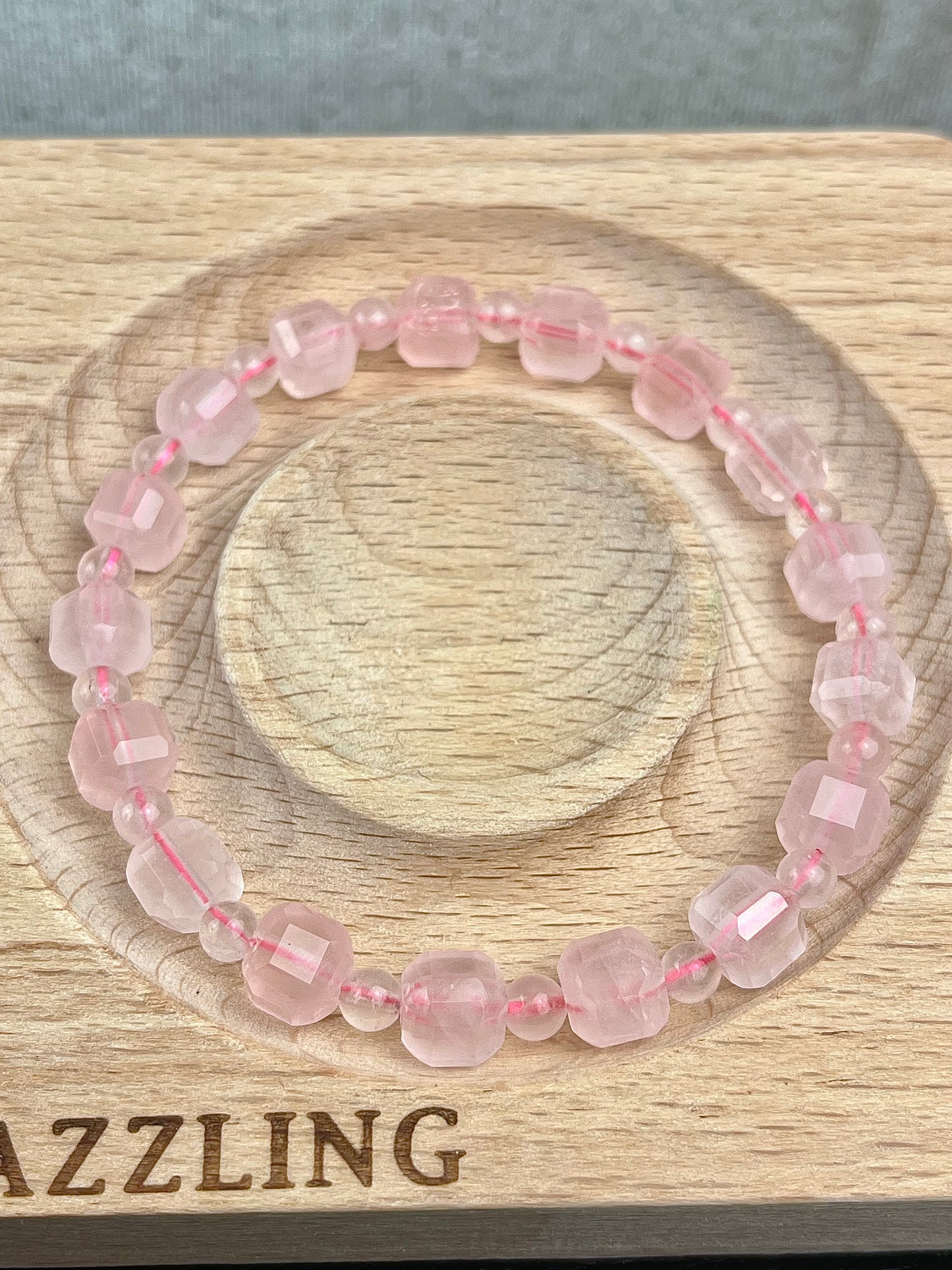 Rosenkvarts armbånd 6-7mm+