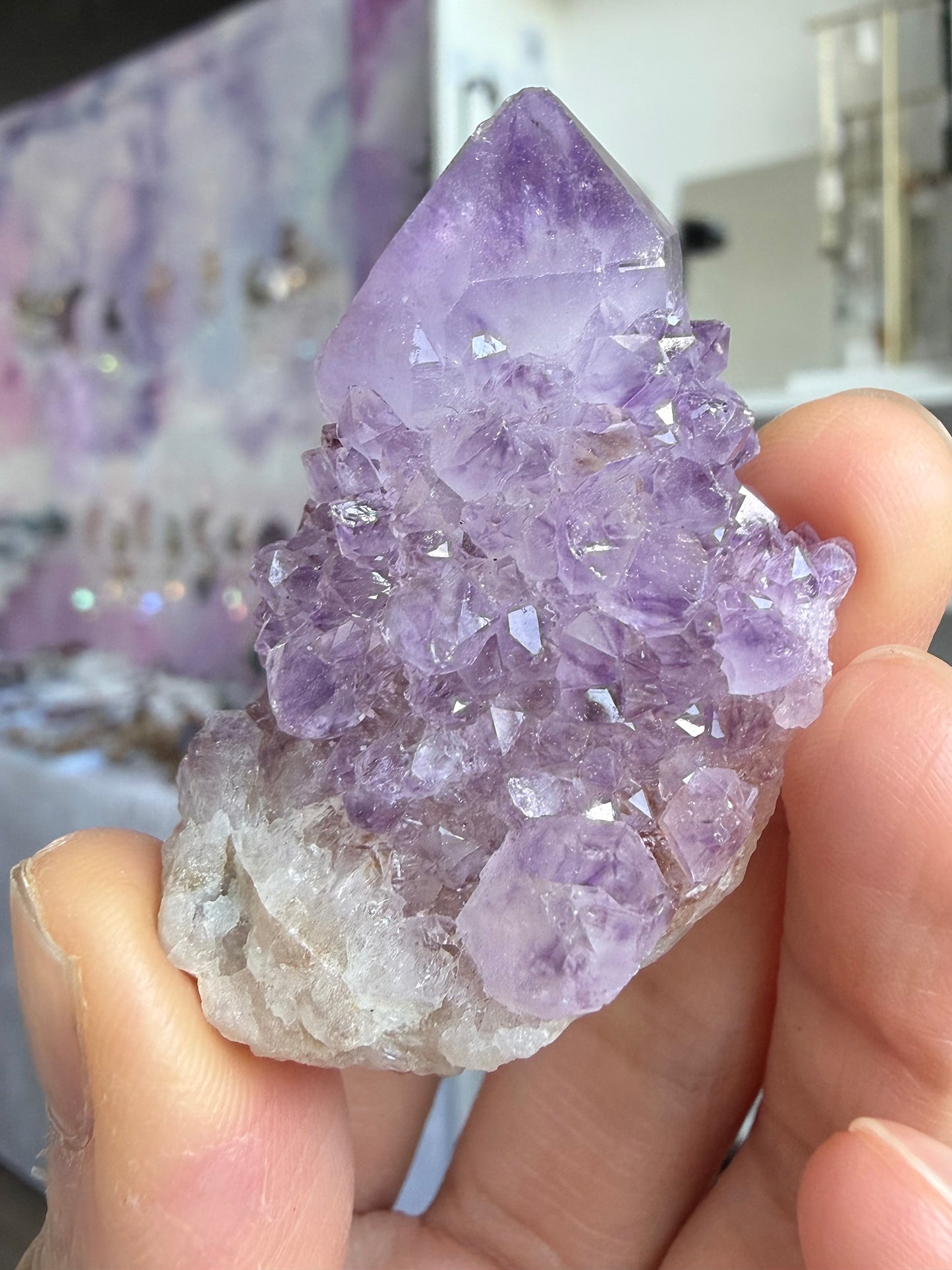 Ametyst kaktuskvarts (spirit quartz)