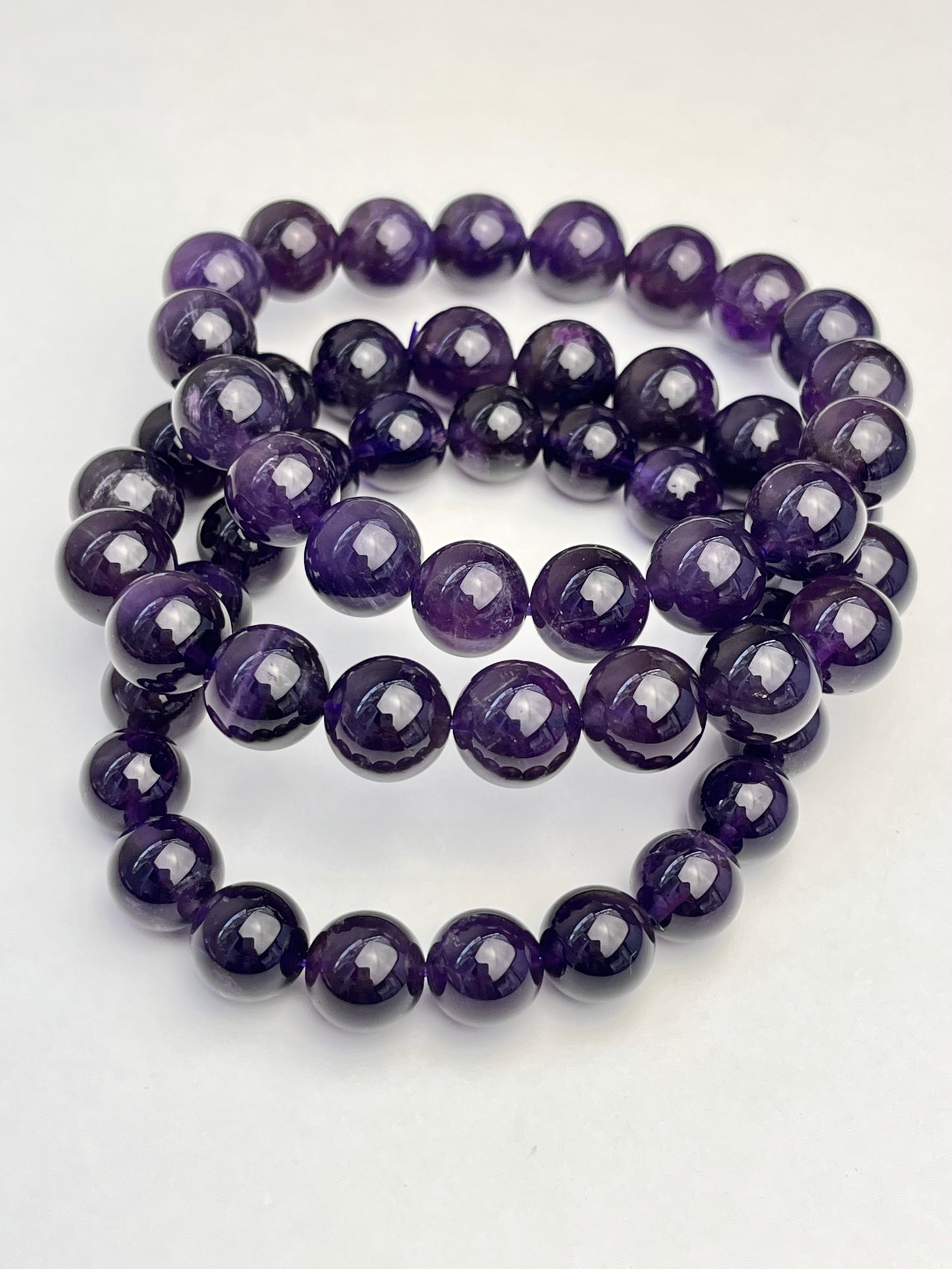 Ametyst armbånd 10-11mm+