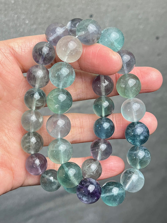 Fluoritt armbånd 11-12mm+